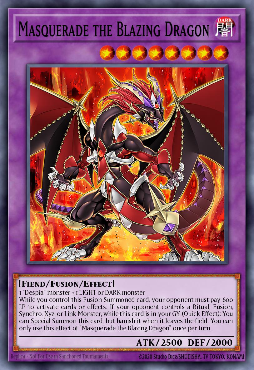 Masquerade the Blazing Dragon Super Rare MP22-EN208 2022 Tin of the Pharaohs Gods Yugioh card