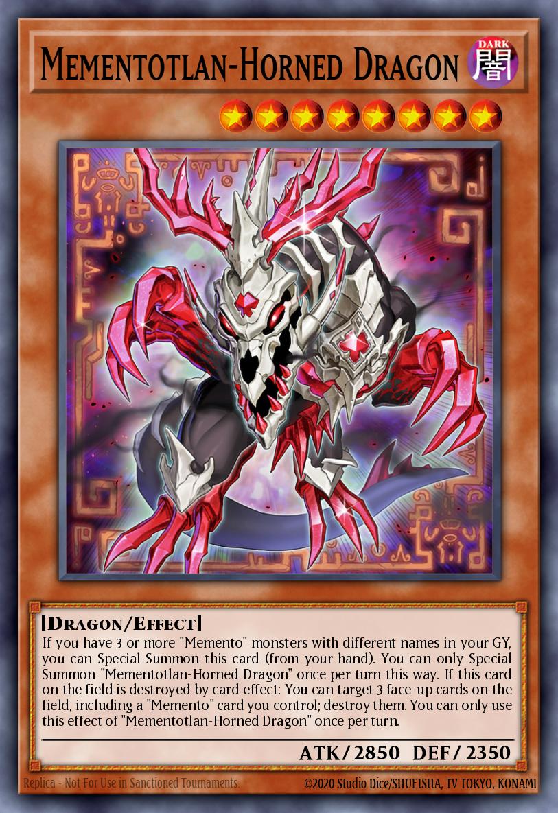 Mementotlan-Horned Dragon Rare VASM-EN002 Valiant Smashers Yugioh card