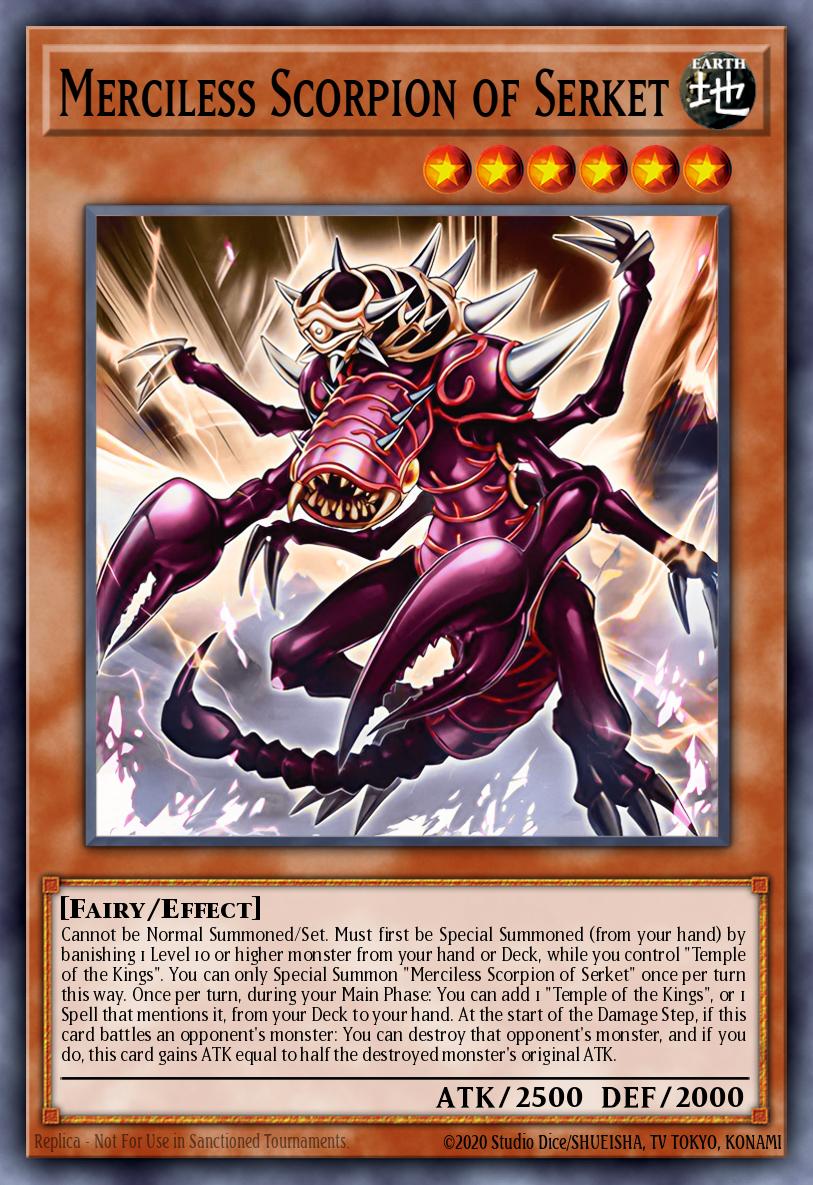 Merciless Scorpion of Serket Collector's Rare MZTM-EN002 Maze of the Master Yugioh card
