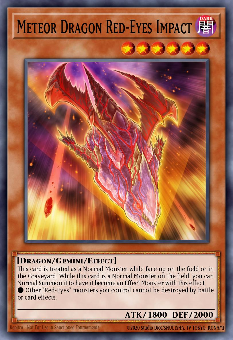 Meteor Dragon Red-Eyes Impact Rare INOV-EN028 Invasion Vengeance Yugioh card