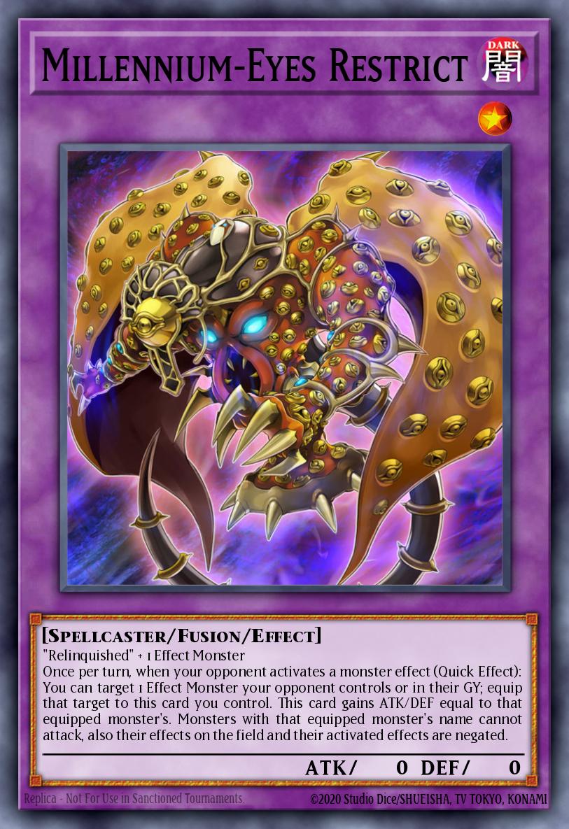 Millennium-Eyes Restrict Rare JUSH-EN047 Justice Hunters Yugioh card