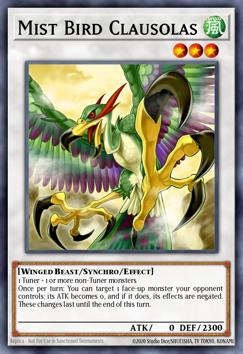 Mist Bird Clausolas Super Rare JOTL-EN043 Judgment of the Light Yugioh card