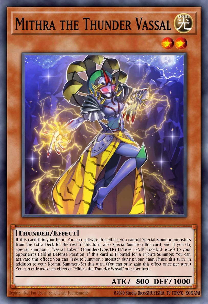 Mithra the Thunder Vassal Common SR01-EN011 Emperor of Darkness Structure Deck Yugioh card