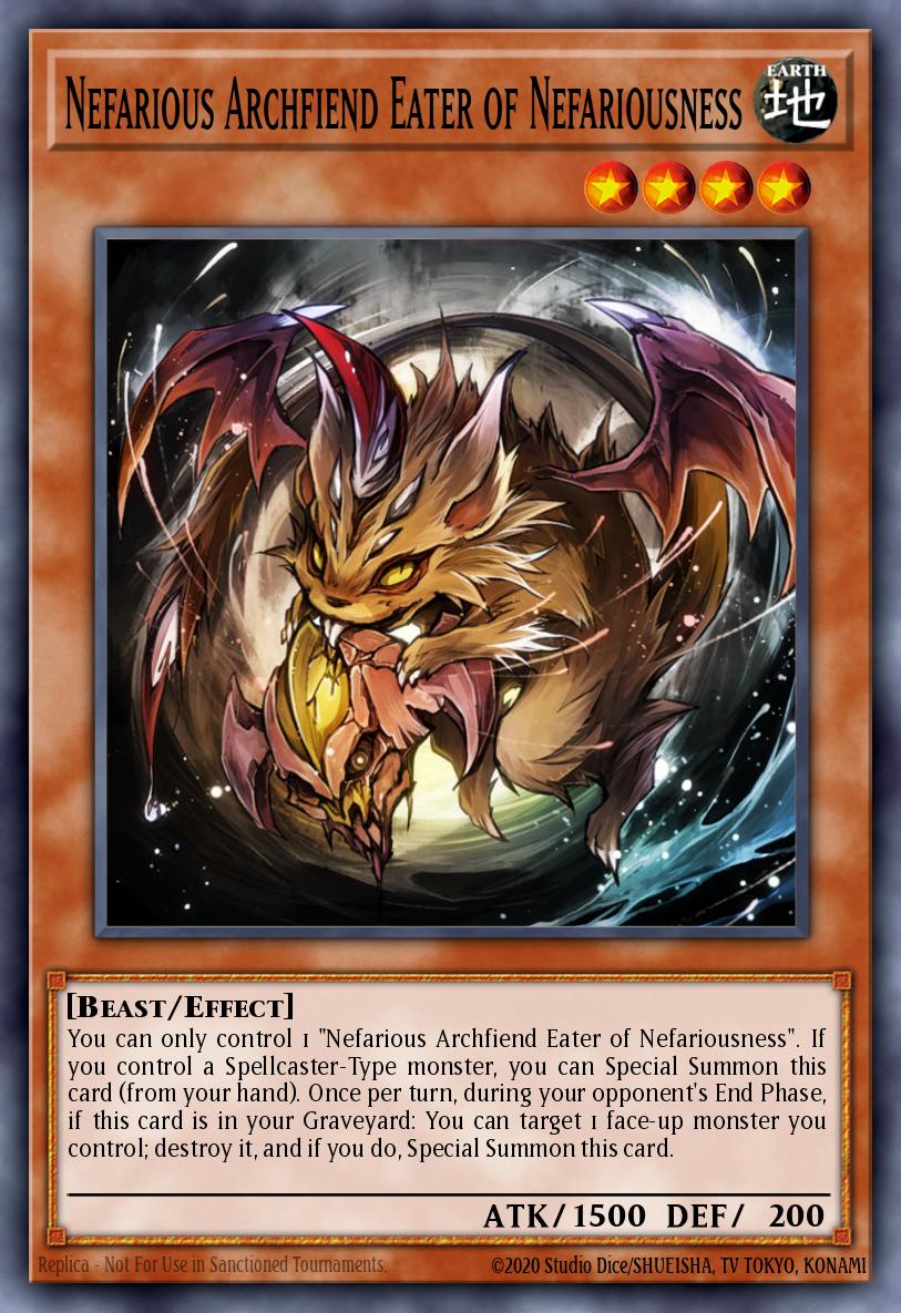 Nefarious Archfiend Eater of Nefariousness Ultra Rare CH02-EN016 THE CHRONICLES DECK: Spirit Charmers (All-Foil Edition) Yugioh card