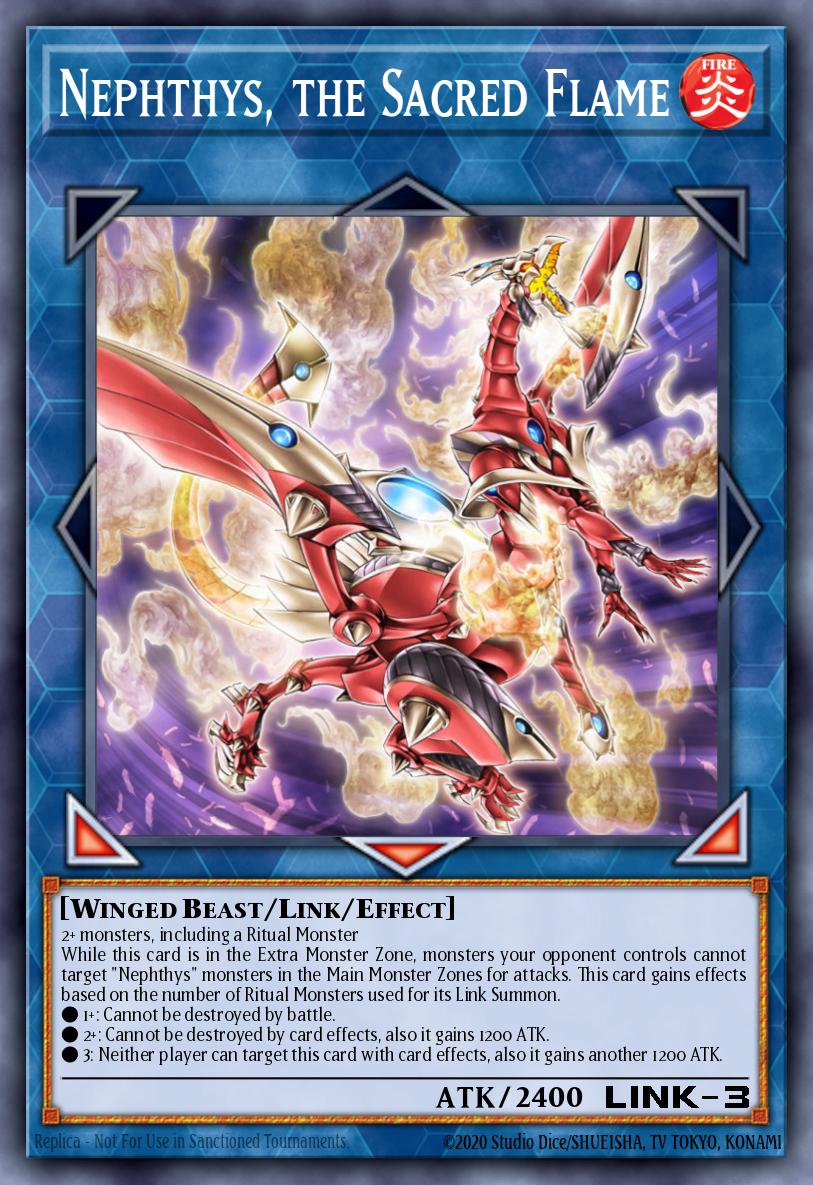 Nephthys the Sacred Flame Secret Rare HISU-EN008 Hidden Summoners Yugioh card