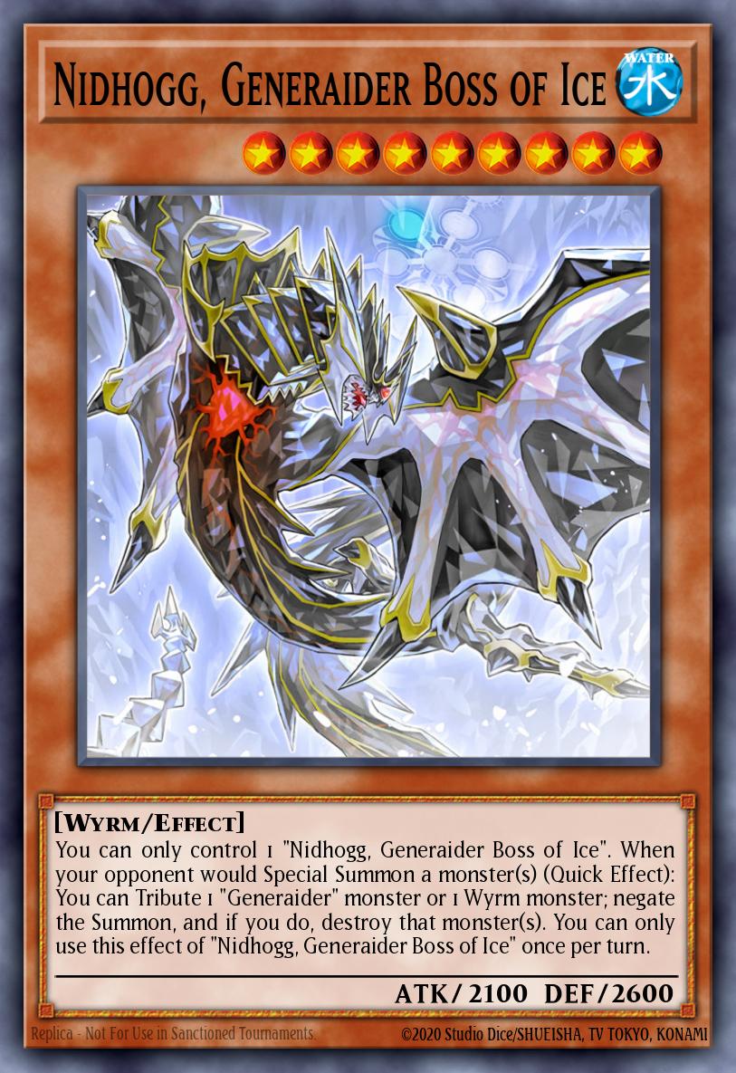 Nidhogg Generaider Boss of Ice Secret Rare MYFI-EN031 Mystic Fighters Yugioh card