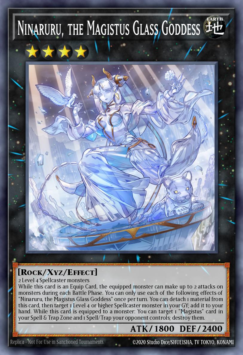 Ninaruru the Magistus Glass Goddess Collector's Rare GEIM-EN007 Genesis Impact Yugioh card