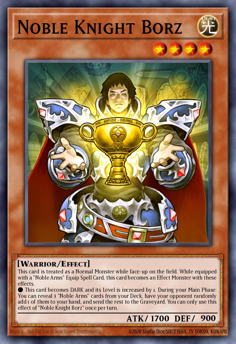 Noble Knight Borz Platinum Rare NKRT-EN009 Noble Knights of the Round Table Box Set Yugioh card