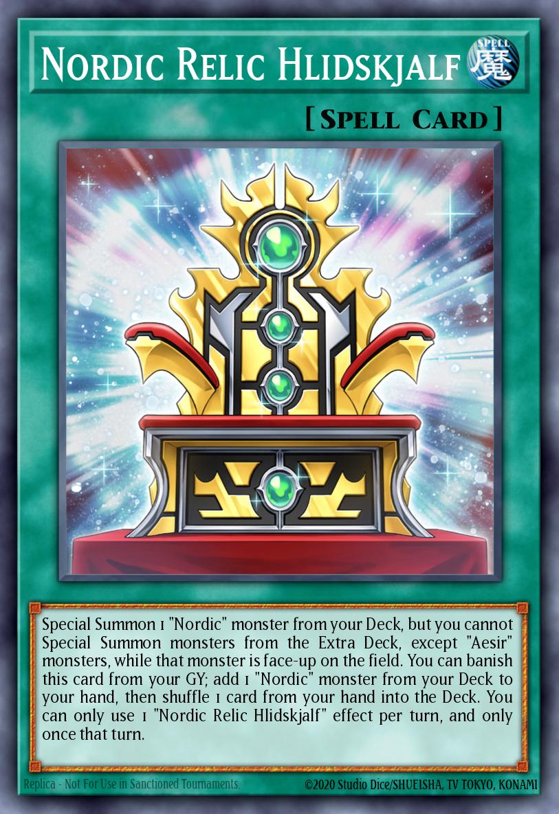 Nordic Relic Hlidskjalf Super Rare BACH-EN055 Battle of Chaos Yugioh card