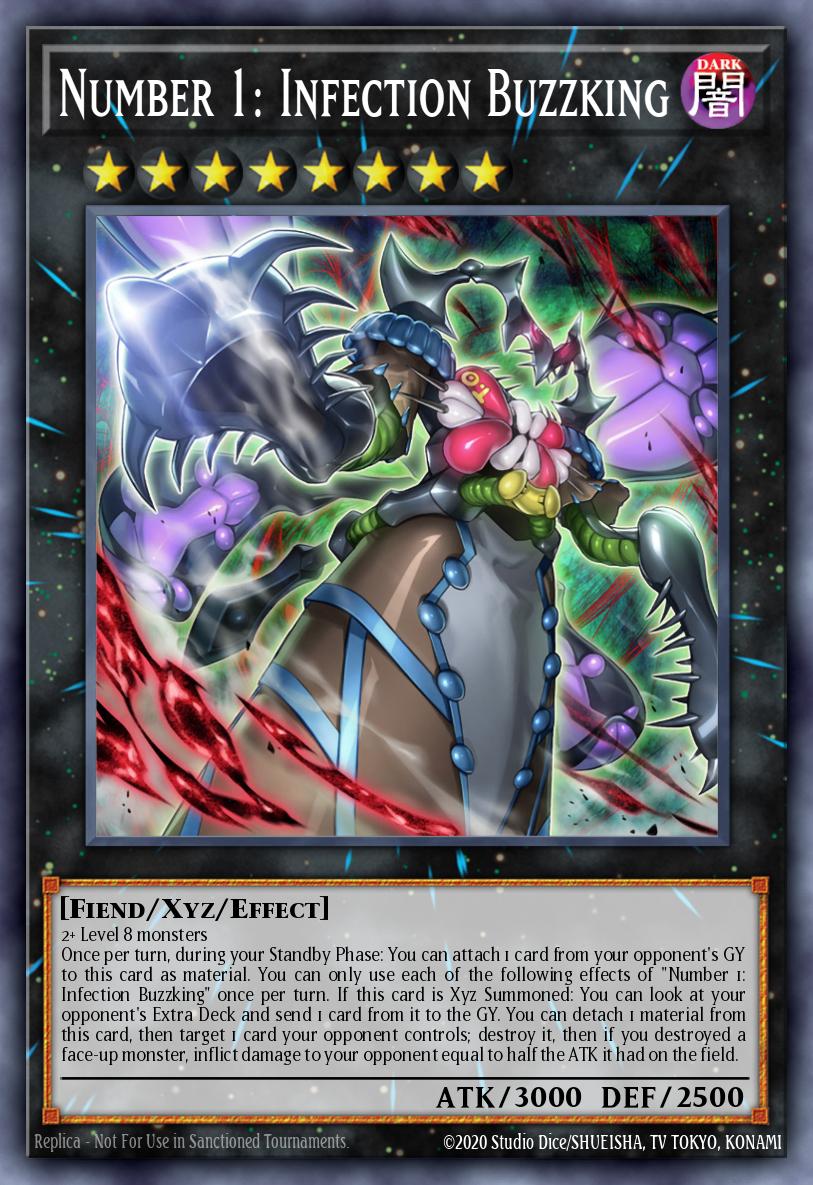 Number 1 Infection Buzzking Ultra Rare MZMI-EN023 Maze of Millennia Yugioh card