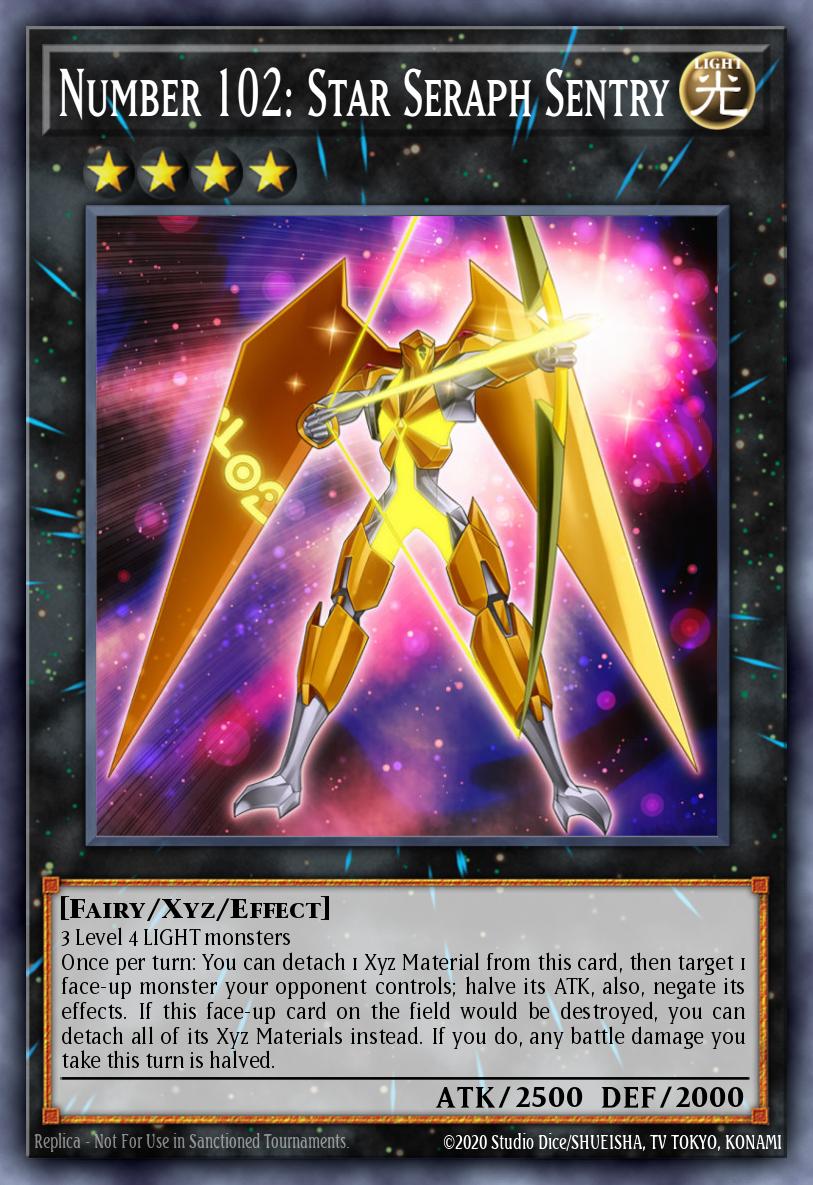 Number 102 Star Seraph Sentry Rare JOTL-EN053 Judgment of the Light Yugioh card