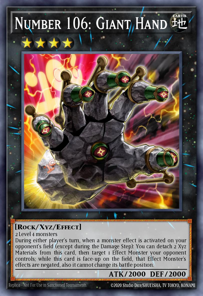 Number 106 Giant Hand Super Rare LED9-EN053 Legendary Duelists Duels From the Deep Yugioh card