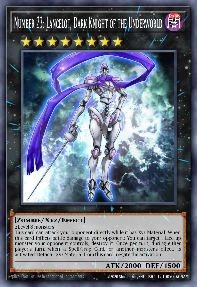 Number 23 Lancelot Dark Knight of the Underworld Super Rare BOSH-ENSE2 Breakers of Shadow Special Edition Yugioh card