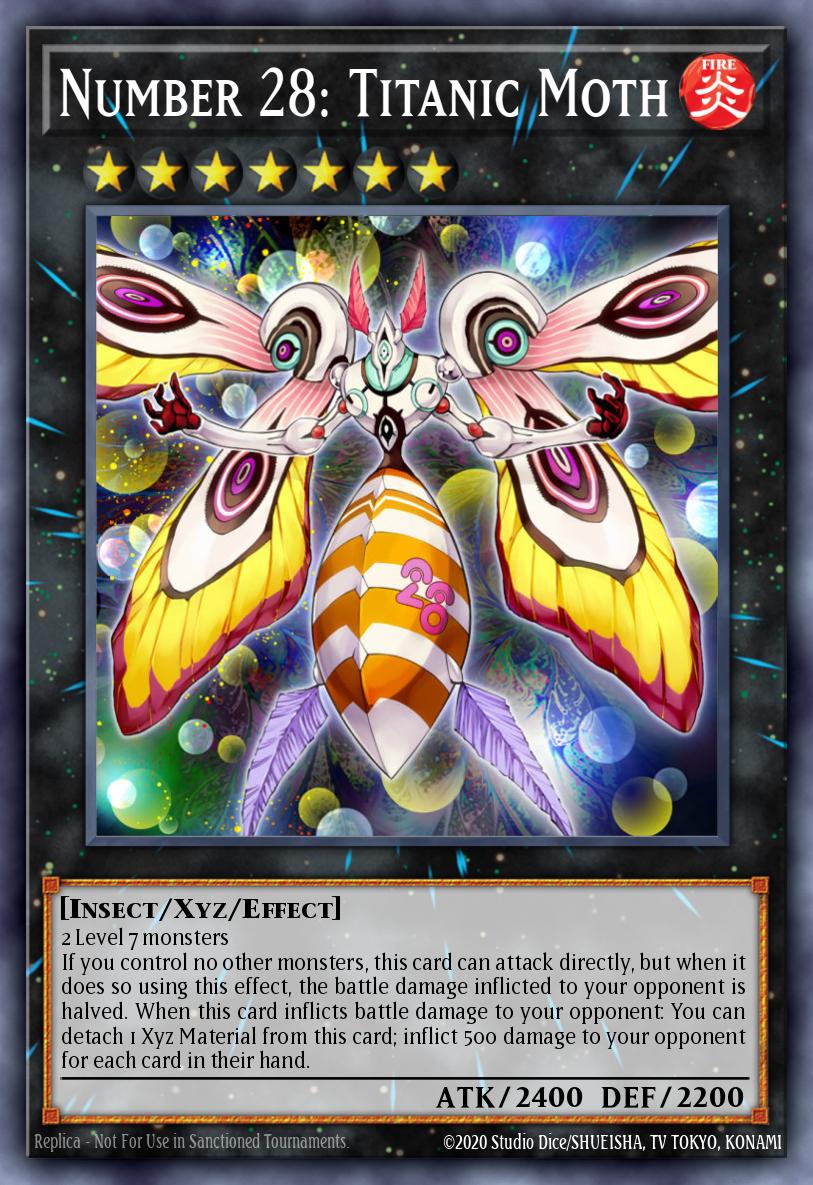 Number 28 Titanic Moth Ultra Rare DUSA-EN013 Duelist Saga Yugioh card