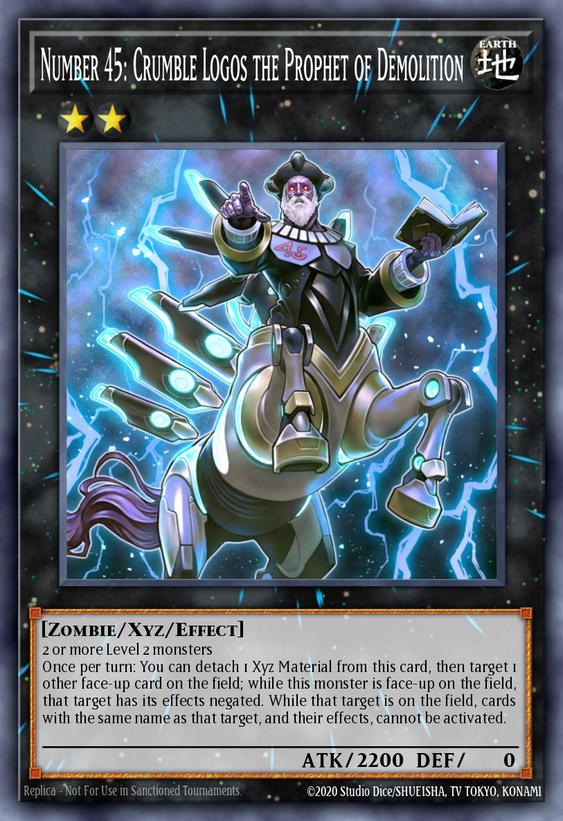 Number 45 Crumble Logos the Prophet of Demolition Ultra Rare DLCS-EN119 Dragons of Legend The Complete Series Yugioh card