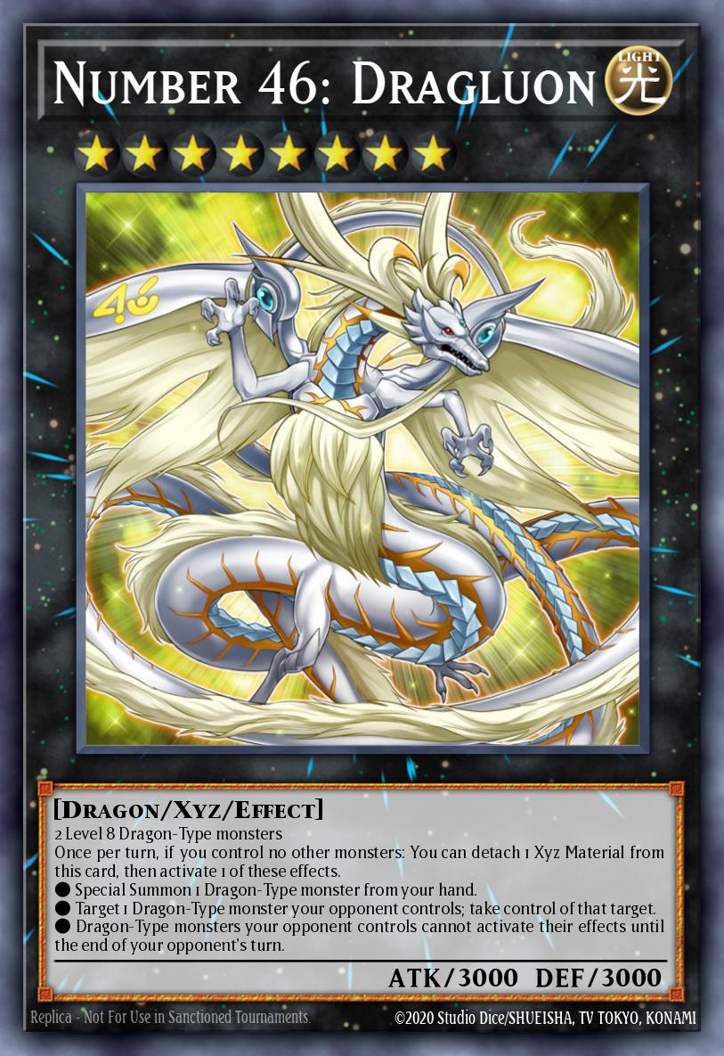 Number 46 Dragluon Super Rare SHSP-EN050 Shadow Specters Yugioh card