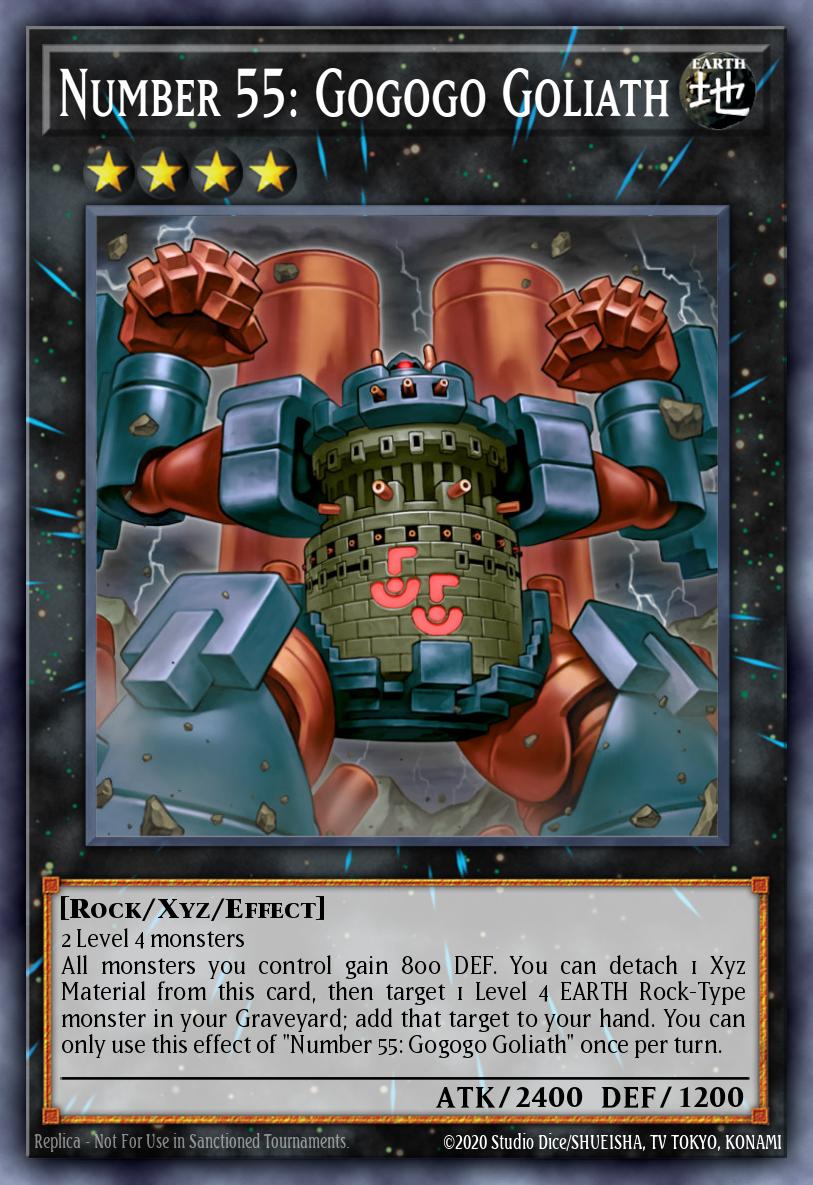 Number 55 Gogogo Goliath Super Rare WSUP-EN007 World Superstars Yugioh card