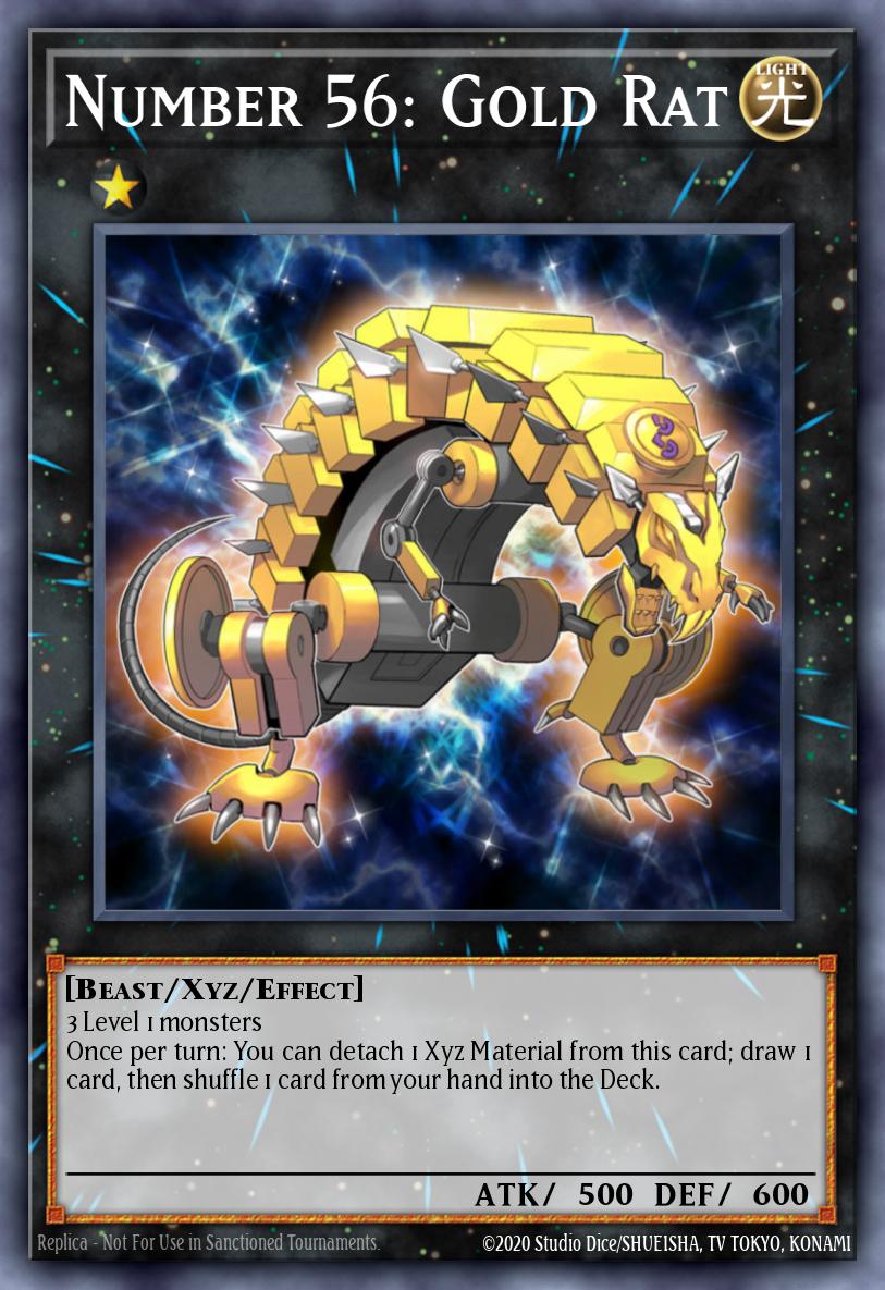 Number 56 Gold Rat Super Rare ZTIN-EN013 Zexal Collection Tin Yugioh card