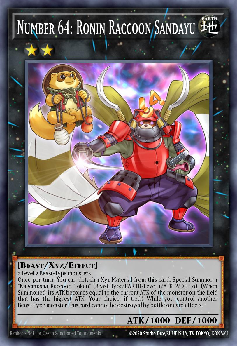 Number 64 Ronin Raccoon Sandayu Rare MP14-EN161 2014 Mega-Tin Mega Pack Yugioh card
