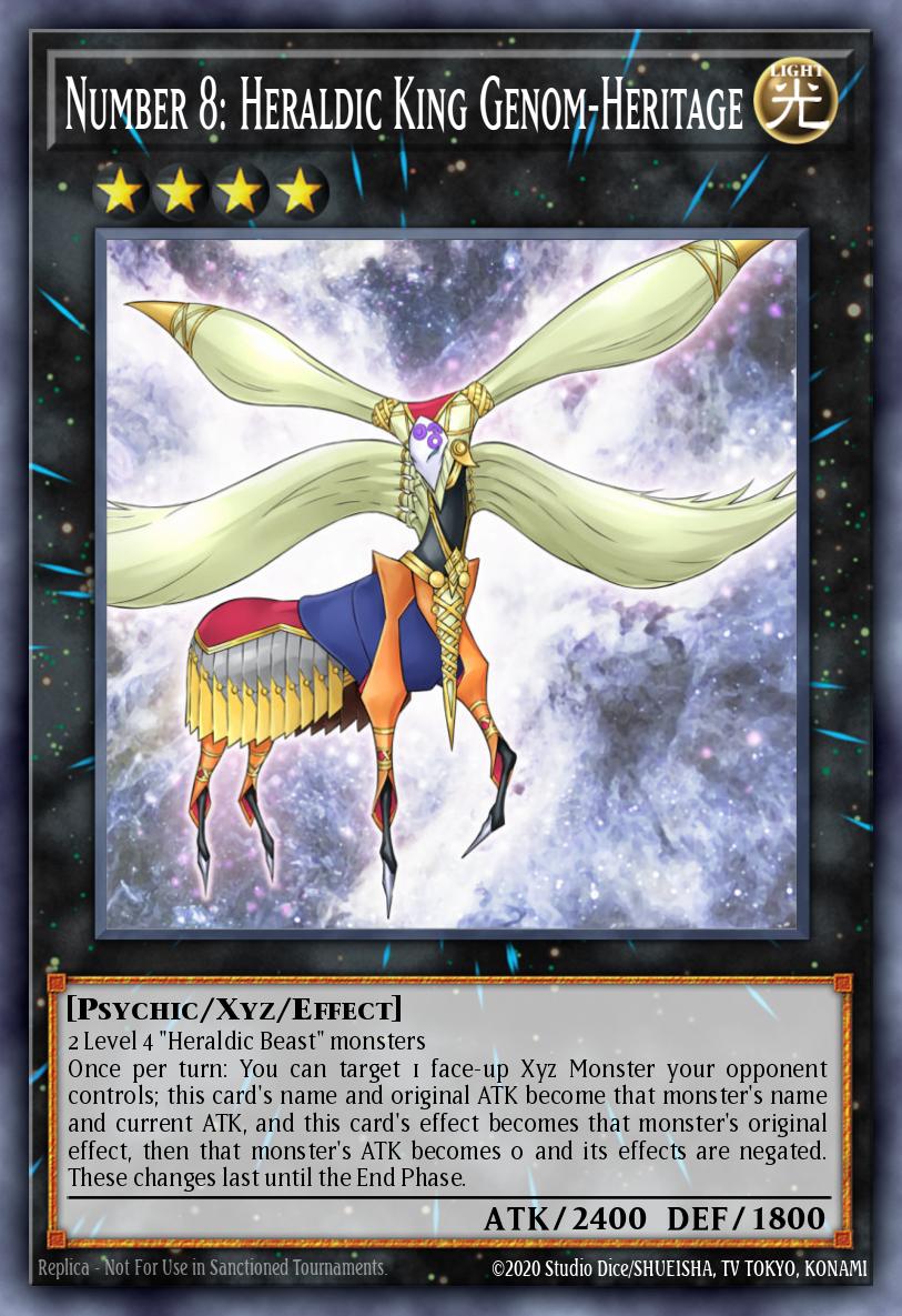 Number 8 Heraldic King Genom-Heritage Super Rare ABYR-EN045 Abyss Rising Yugioh card