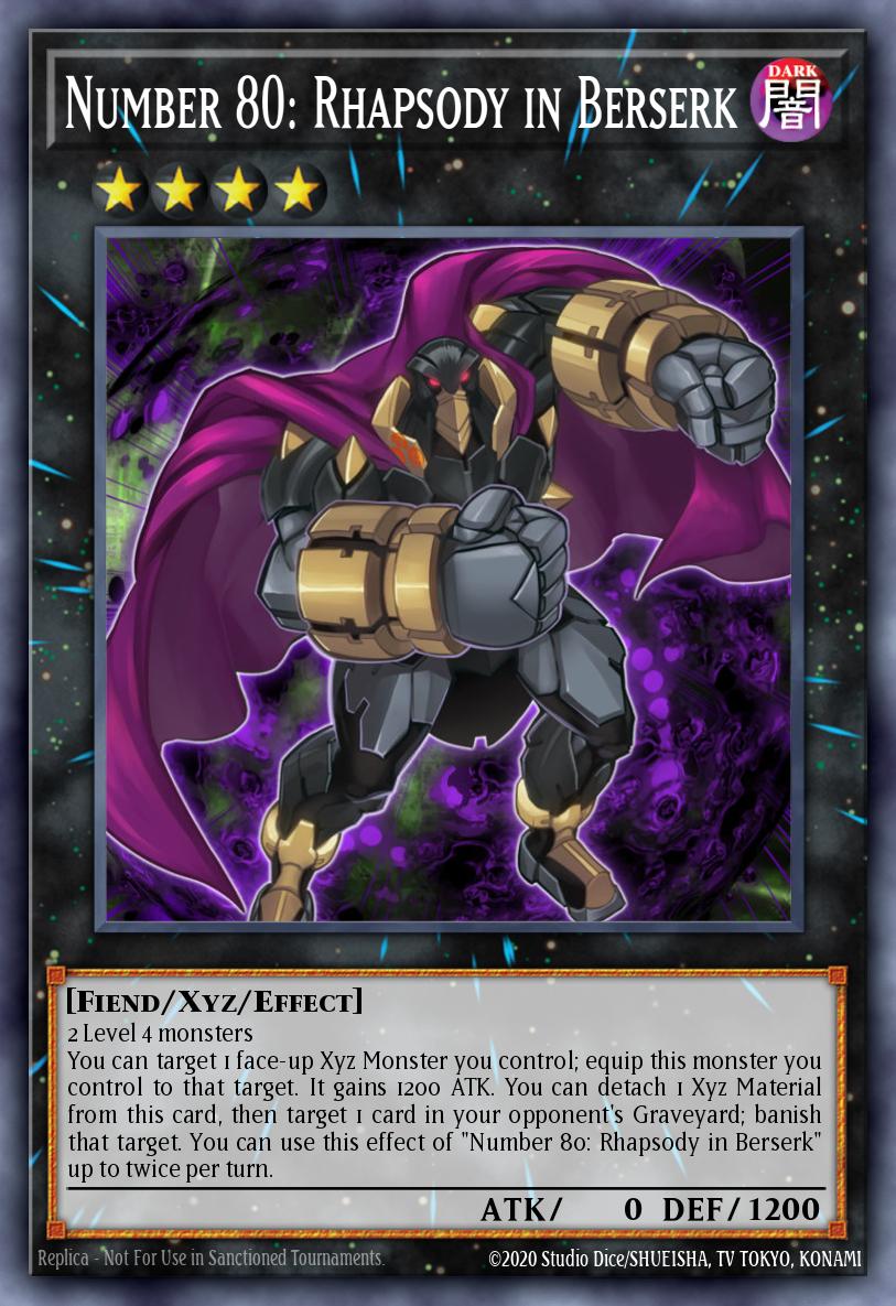 Number 80 Rhapsody in Berserk Super Rare AP06-EN010 Astral Pack Six Yugioh card