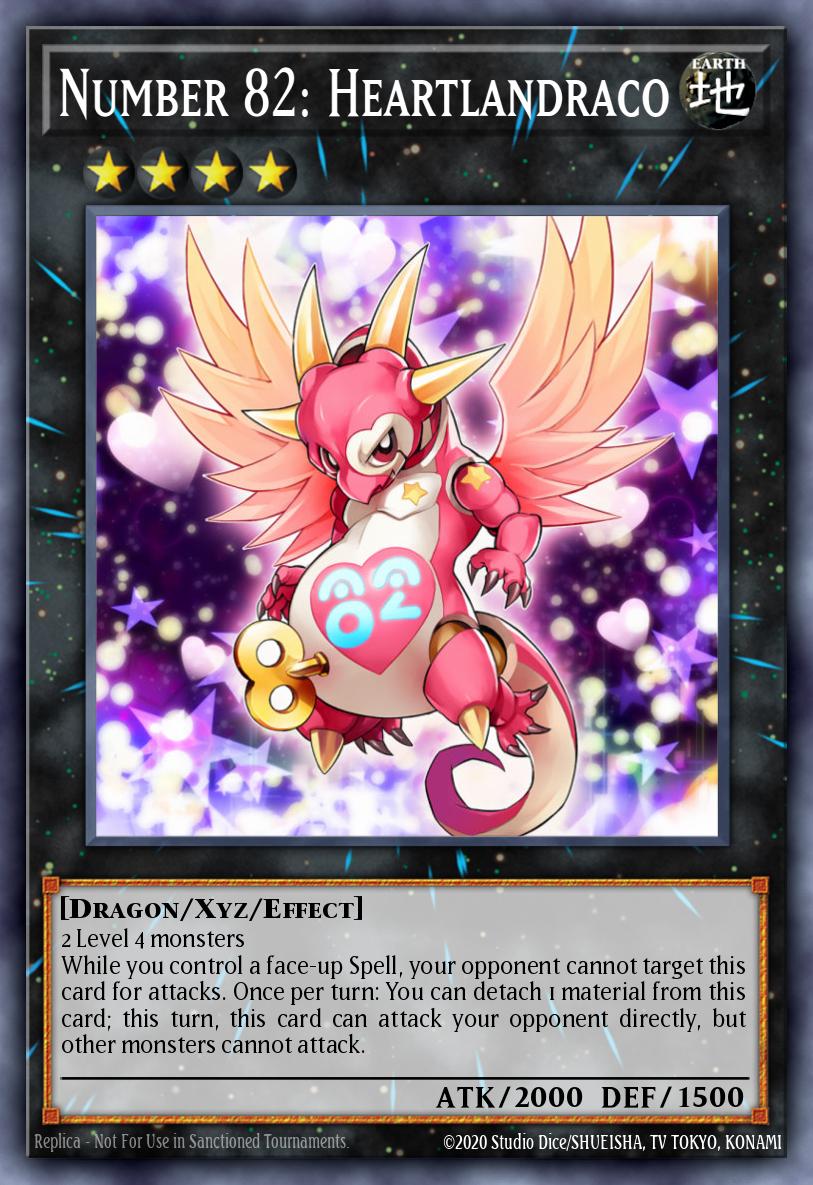 Number 82 Heartlandraco Gold Secret Rare PGLD-EN025 Premium Gold Yugioh card