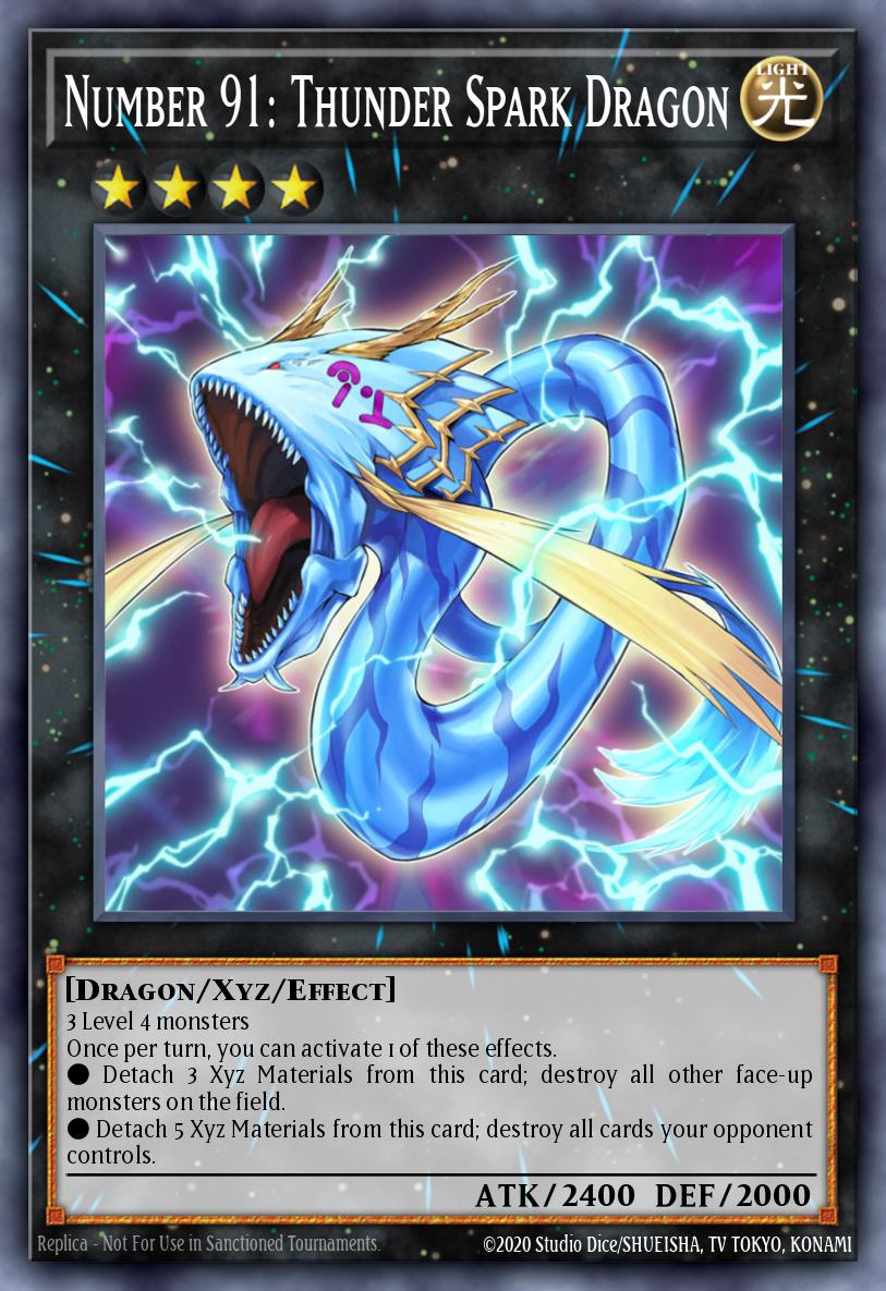 Number 91 Thunder Spark Dragon Ultimate Rare REDU-EN098 Return of the Duelist Yugioh card