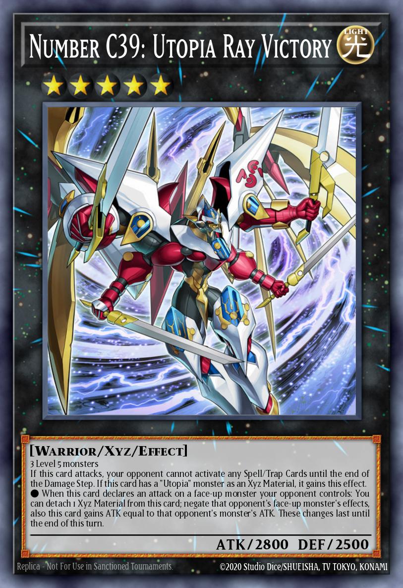 Number C39 Utopia Ray Victory Super Rare JOTL-EN048 Judgment of the Light Yugioh card