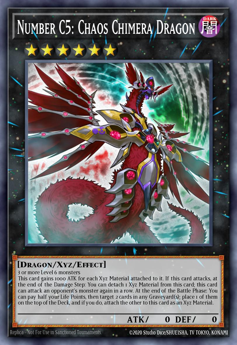 Number C5 Chaos Chimera Dragon Super Rare DRLG-EN043 Dragons of Legend Yugioh card
