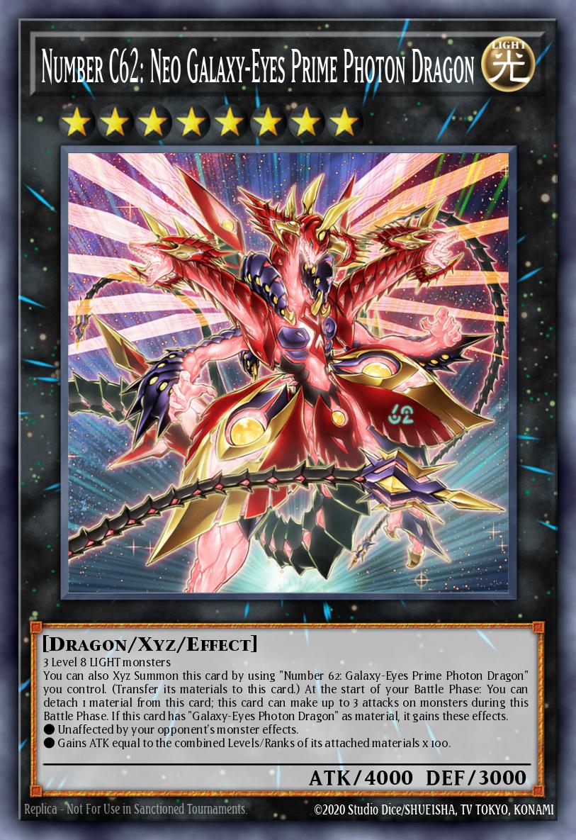 Number C62 Neo Galaxy-Eyes Prime Photon Dragon Prismatic Secret Rare MP24-EN069 25th Anniversary Tin Dueling Mirrors Yugioh card