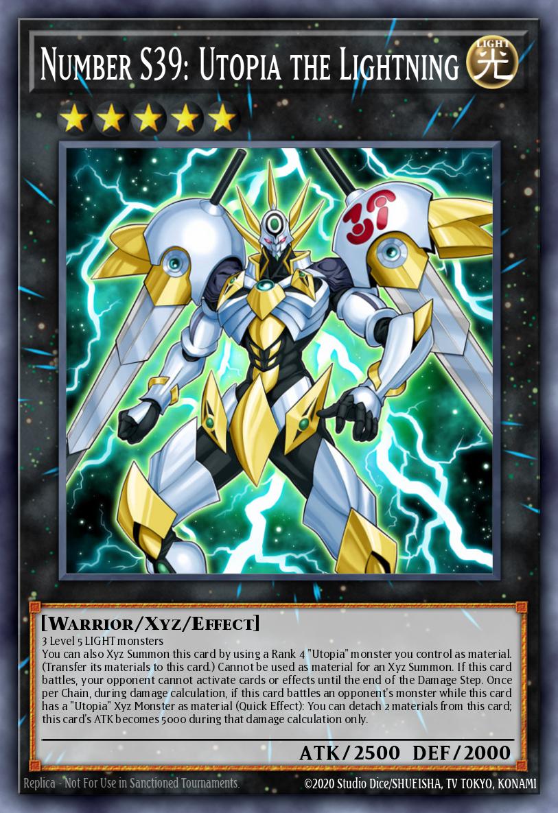 Number S39 Utopia the Lightning Ultra Rare BLAR-EN070 Battles of Legend Armageddon Yugioh card