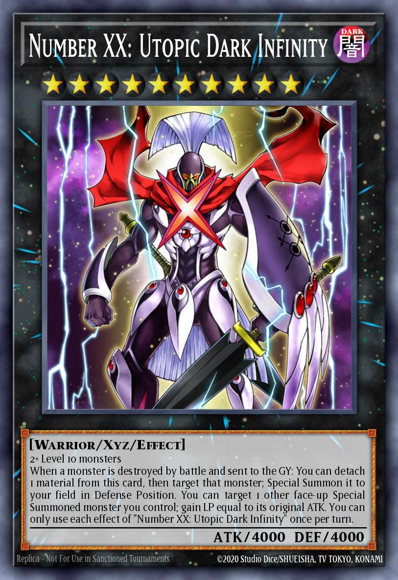 Number XX Utopic Dark Infinity Super Rare MP20-EN094 2020 Tin of Lost Memories Mega Pack Yugioh card