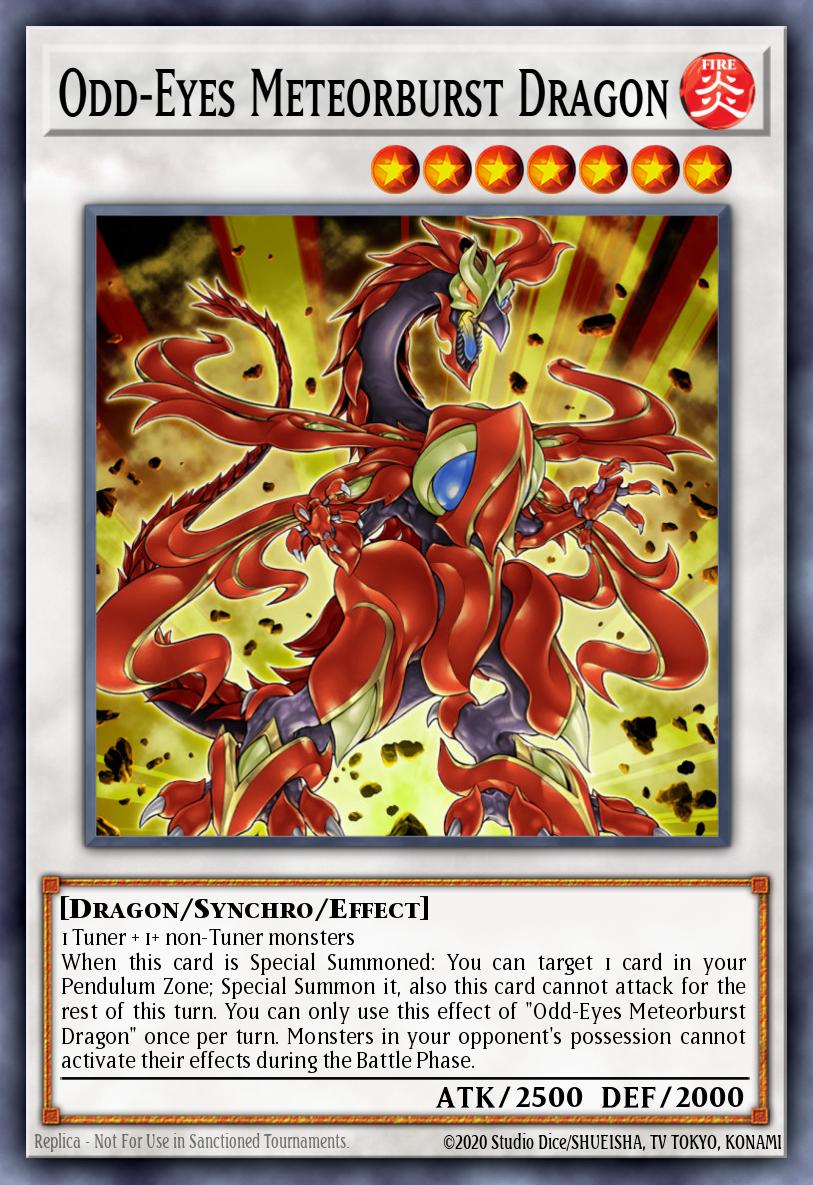 Odd-Eyes Meteorburst Dragon Common LEDD-ENC31 Legendary Dragon Decks Yugioh card