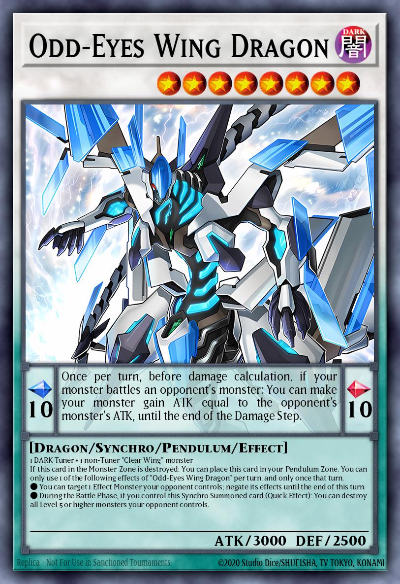 Odd-Eyes Wing Dragon Super Rare DIFO-EN098 Dimension Force Yugioh card