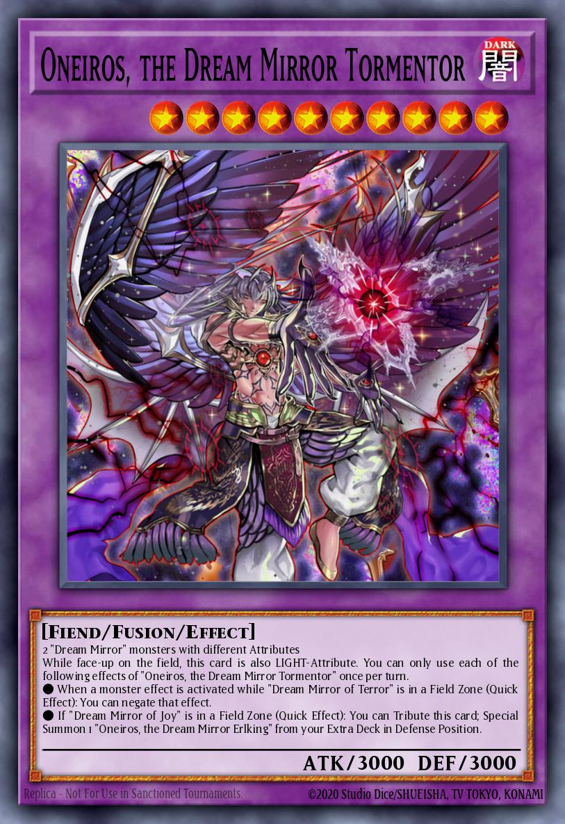 Oneiros the Dream Mirror Tormentor Super Rare BLVO-EN042 Blazing Vortex Yugioh card