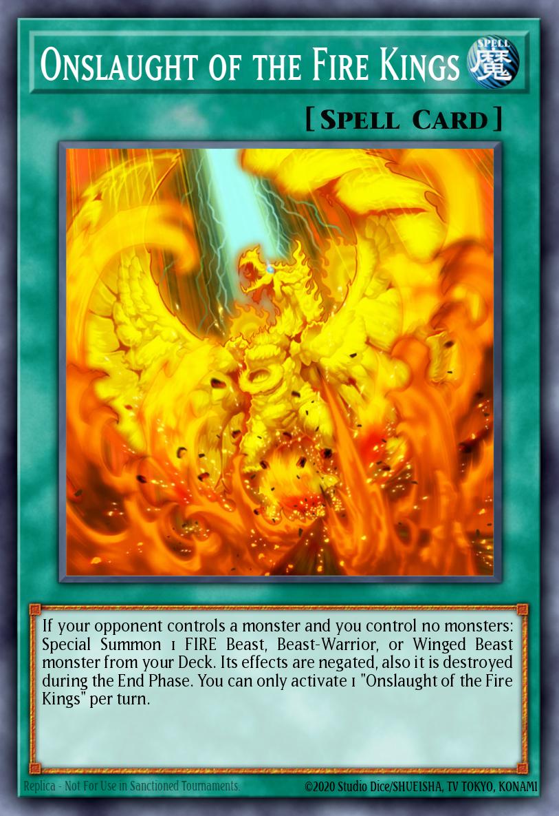 Onslaught of the Fire Kings Super Rare HISU-EN055 Hidden Summoners Yugioh card