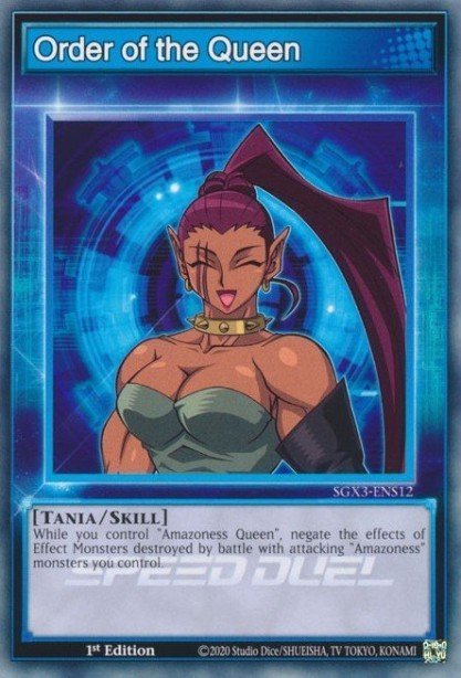 Order of the Queen Common SGX3-ENS12 Speed Duel GX Duelists of Shadows Yugioh card