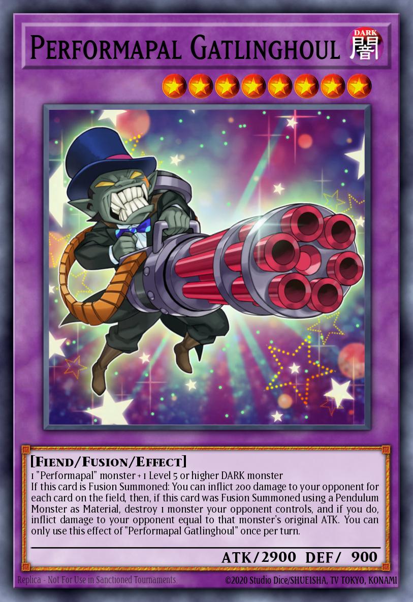 Performapal Gatlinghoul Common LEDD-ENC28 Legendary Dragon Decks Yugioh card
