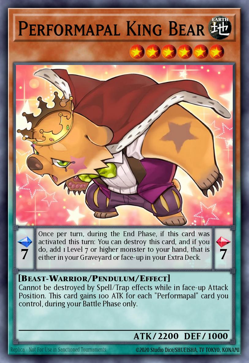 Performapal King Bear Ultra Rare YS16-EN002 Starter Deck Yuya Yugioh card