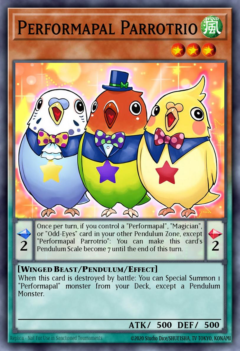 Performapal Parrotrio Super Rare YS16-EN005 Starter Deck Yuya Yugioh card
