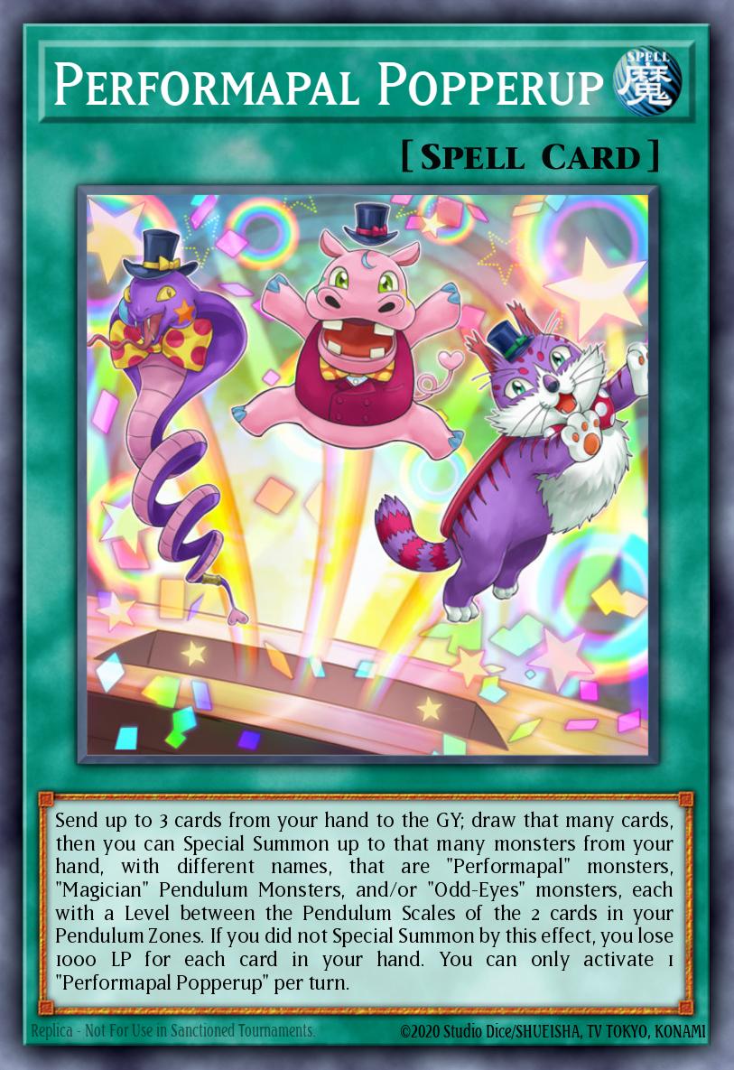 Performapal Popperup Rare LED6-EN047 Legendary Duelists Magical Hero Yugioh card