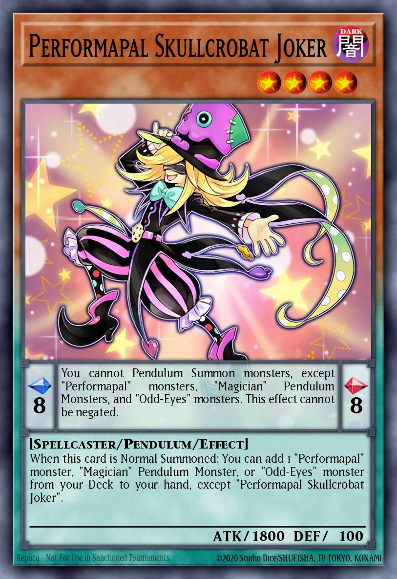 Performapal Skullcrobat Joker Common LEDD-ENC08 Legendary Dragon Decks Yugioh card