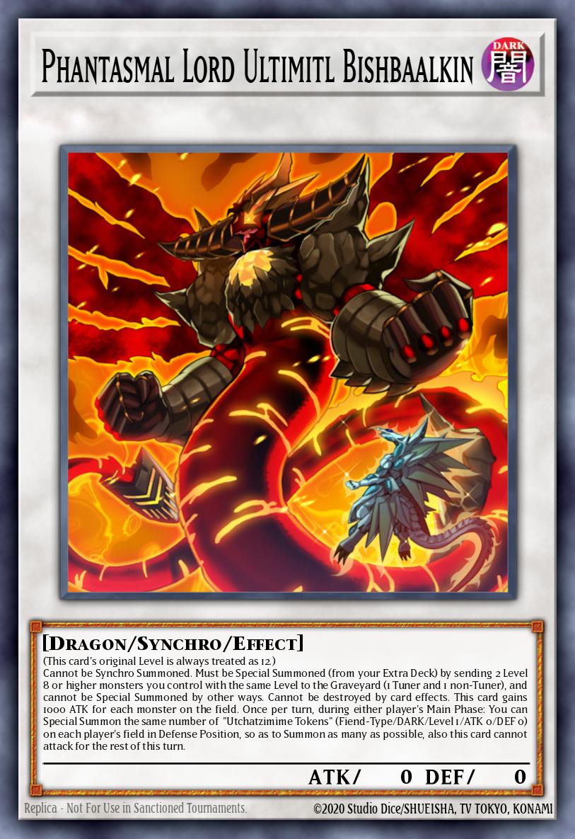 Phantasmal Lord Ultimitl Bishbaalkin Gold Secret Rare PGL3-EN006 Premium Gold Infinite Gold Yugioh card