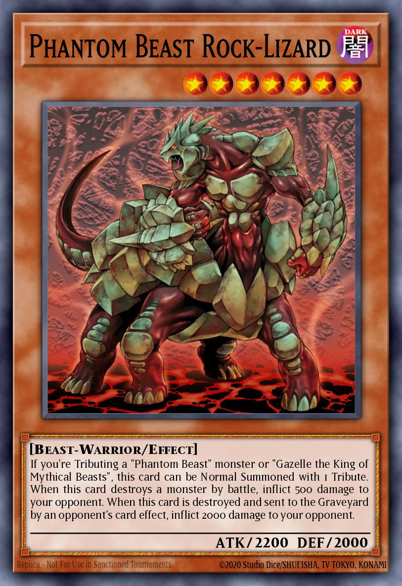 Phantom Beast Rock-Lizard Super Rare FOTB-ENSE1 Force of the Breaker Special Edition Yugioh card