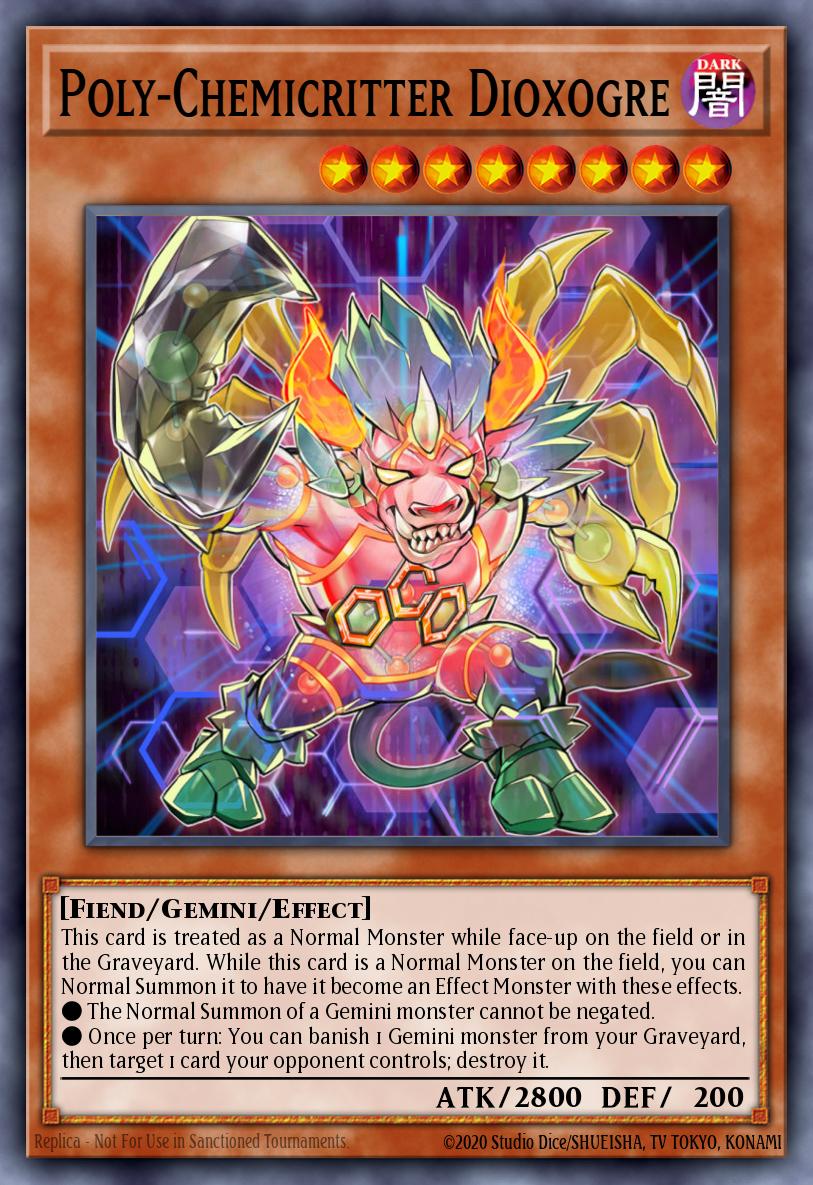 Poly-Chemicritter Dioxogre Rare INOV-EN026 Invasion Vengeance Yugioh card