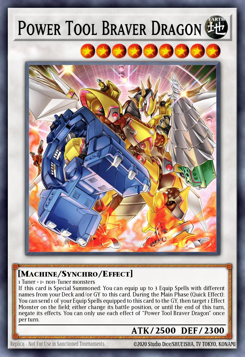 Power Tool Braver Dragon Super Rare POTE-EN097 Power of the Elements Yugioh card