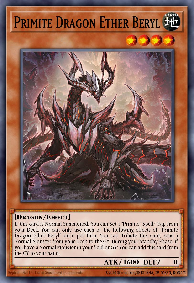Primite Dragon Ether Beryl Secret Rare BLMM-EN130 Battles of Legend Monster Mayhem Yugioh card