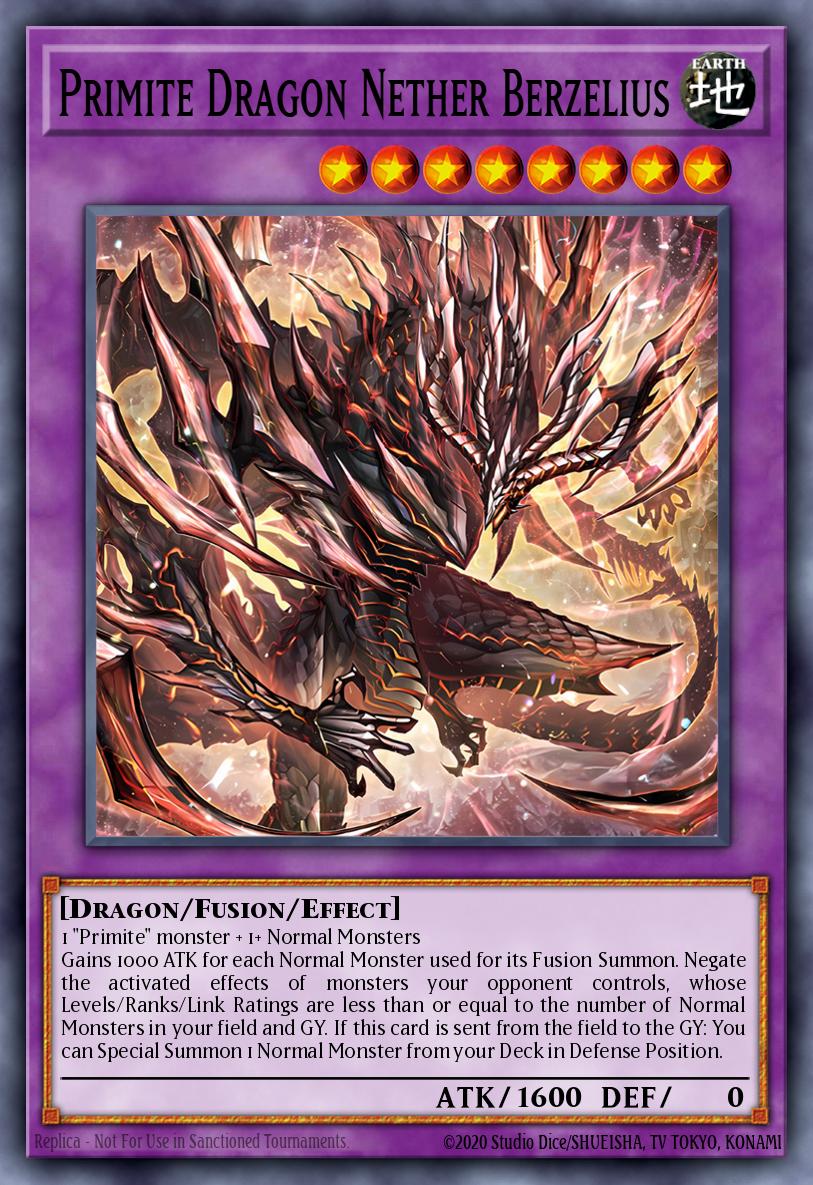 Primite Dragon Nether Berzelius Starlight Rare DUAD-EN035 Duelists Advance Yugioh card