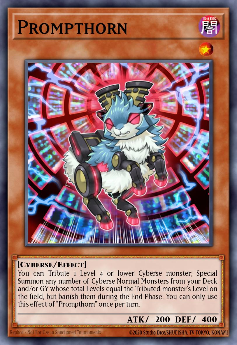Prompthorn Common MP19-EN001 2019 Gold Sarcophagus Tin Mega Pack Yugioh card