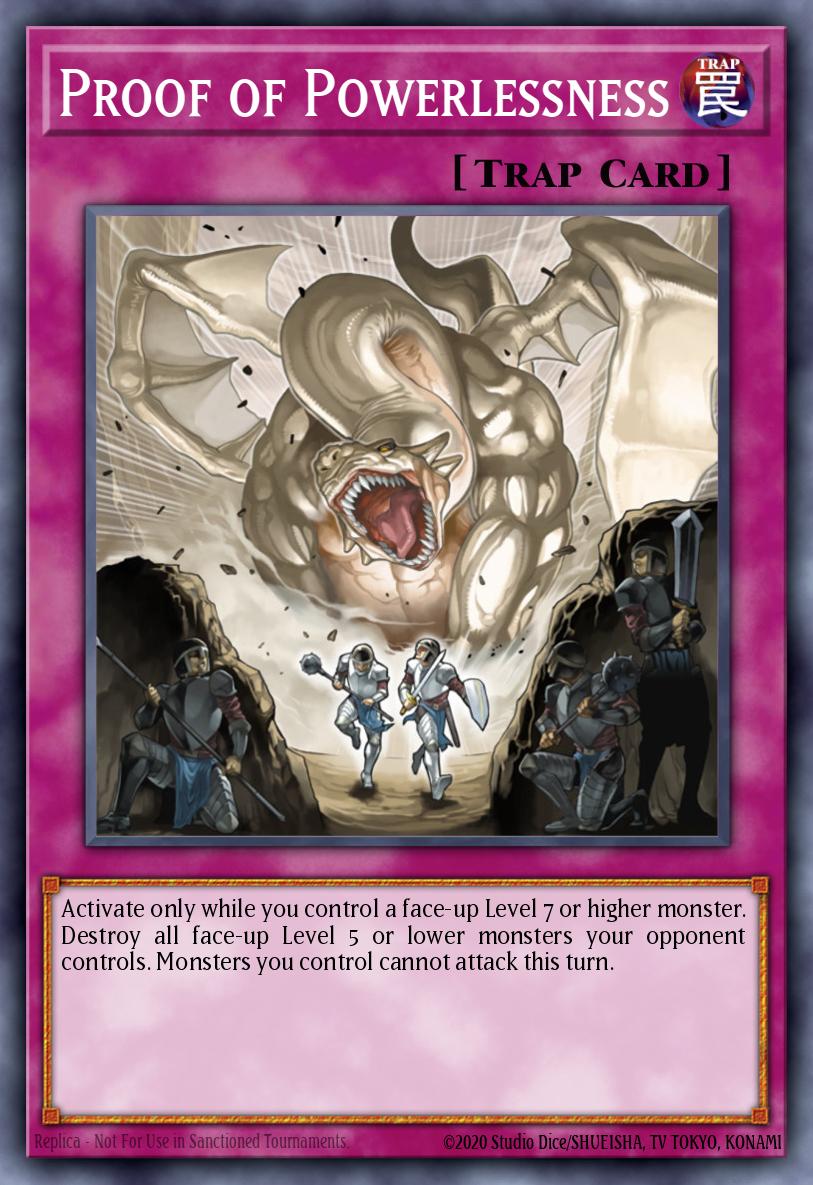 Proof of Powerlessness Common RGBT-EN076 Raging Battle Yugioh card